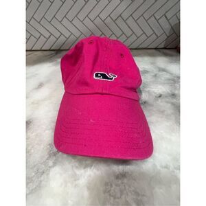 Vineyard Vines Neon Hot Pink Baseball Hat Whale Logo Adjustable Strap
